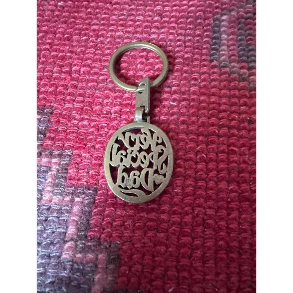 James Avery Rare Retired Bronze Very Special Dad Keychain